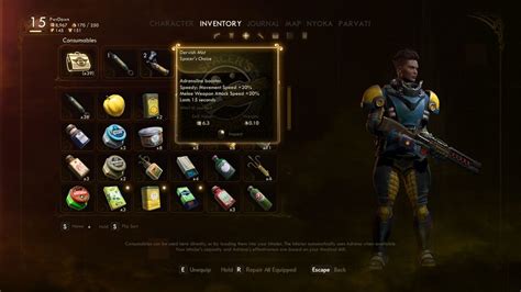 outer worlds select consumables|How to Use Consumables & Medical Items in The .